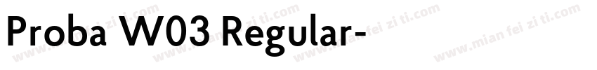 Proba W03 Regular字体转换